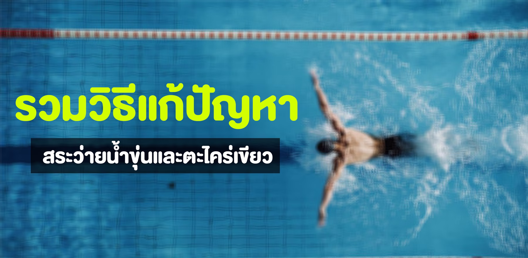 แก้ปัญหาสระว่ายน้ำเขียว