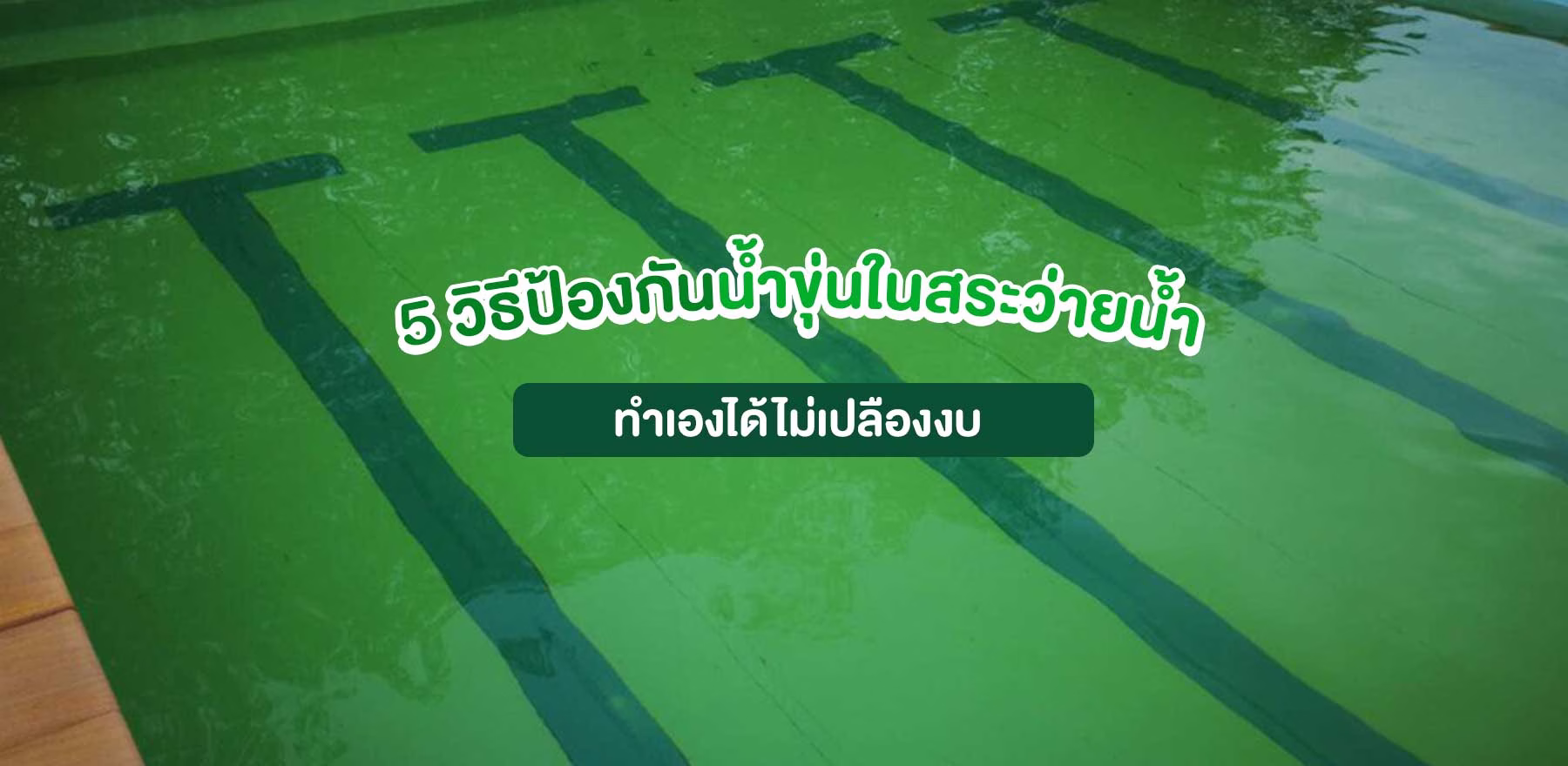 วิธีป้องกันน้ำขุ่น