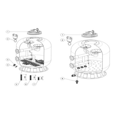 อะไหล่เครื่องกรองทราย Emaux NL Series Commercial Filter