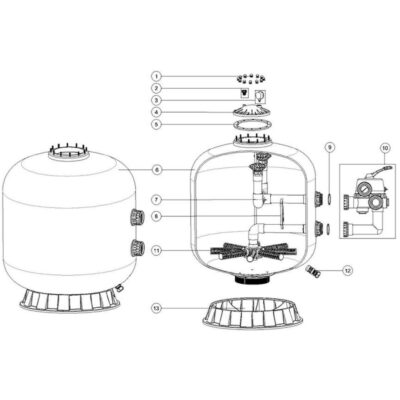 อะไหล่เครื่องกรองสระว่ายน้ำ Emaux S Series รองรับรุ่น