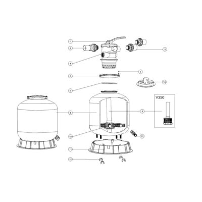 อะไหล่เครื่องกรองสระว่ายน้ำ Emaux V Series