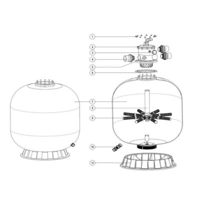อะไหล่เครื่องกรองสระว่ายน้ำ Emaux V Series (V700B–V1200)