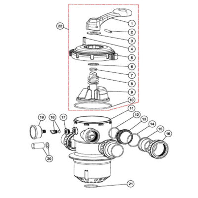 1.5 inch clamp type multiport valve parts