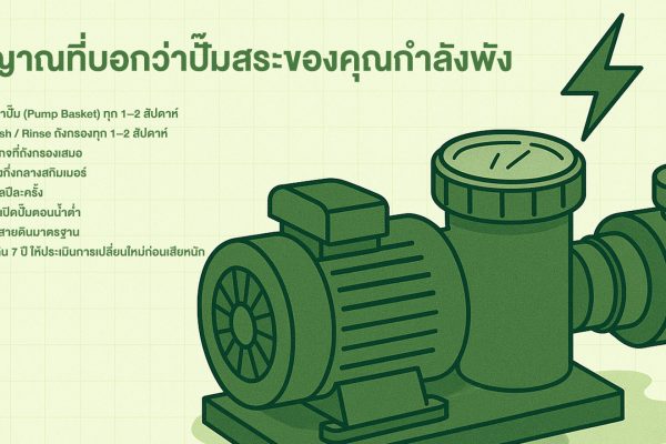 6 สัญญาณที่บอกว่าปั๊มสระของคุณกำลังพัง